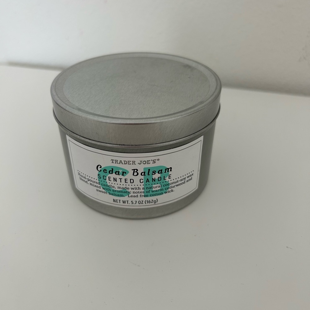Trader Joe’s Cedar Basalm candle